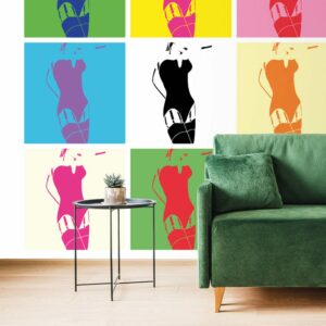 samolepiaca tapeta pop art povab zeny