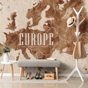 samolepiaca tapeta retro mapa europy