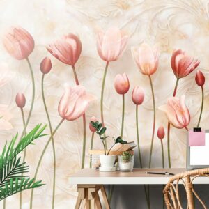 samolepiaca tapeta staroruzove tulipany