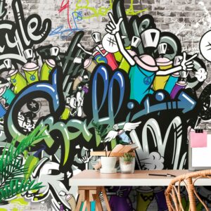samolepiaca tapeta stylova graffiti stena