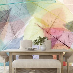 samolepiaca tapeta zilky na farebnych listoch