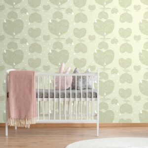 samolepiaca tapeta zlate jablka na stromoch v tvare srdca