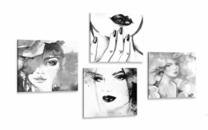 set obrazov elegancia zeny