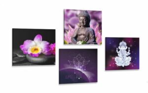 set obrazov feng shui vo fialovom prevedeni