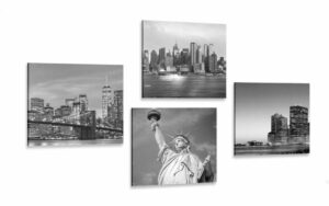 set obrazov new york v ciernobielom prevedeni