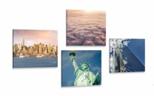 set obrazov new york v jedinecnych farbach