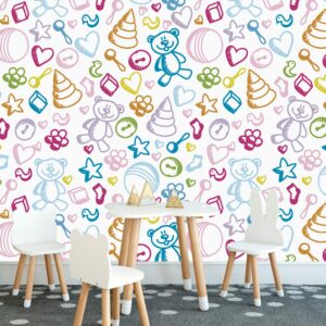 tapeta hraciek v pastelovych farbach