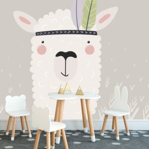 tapeta indianska lama s pierkami